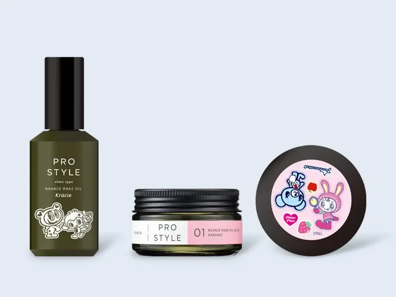 ヘアスタイリング剤ブランド「プロスタイル」と“平成女児ブーム”で注目の「ナルミヤキャラクターズ」がコラボレーション！オリジナルデザインの「ニュアンスメイクシリーズ」数量限定発売 画像 2