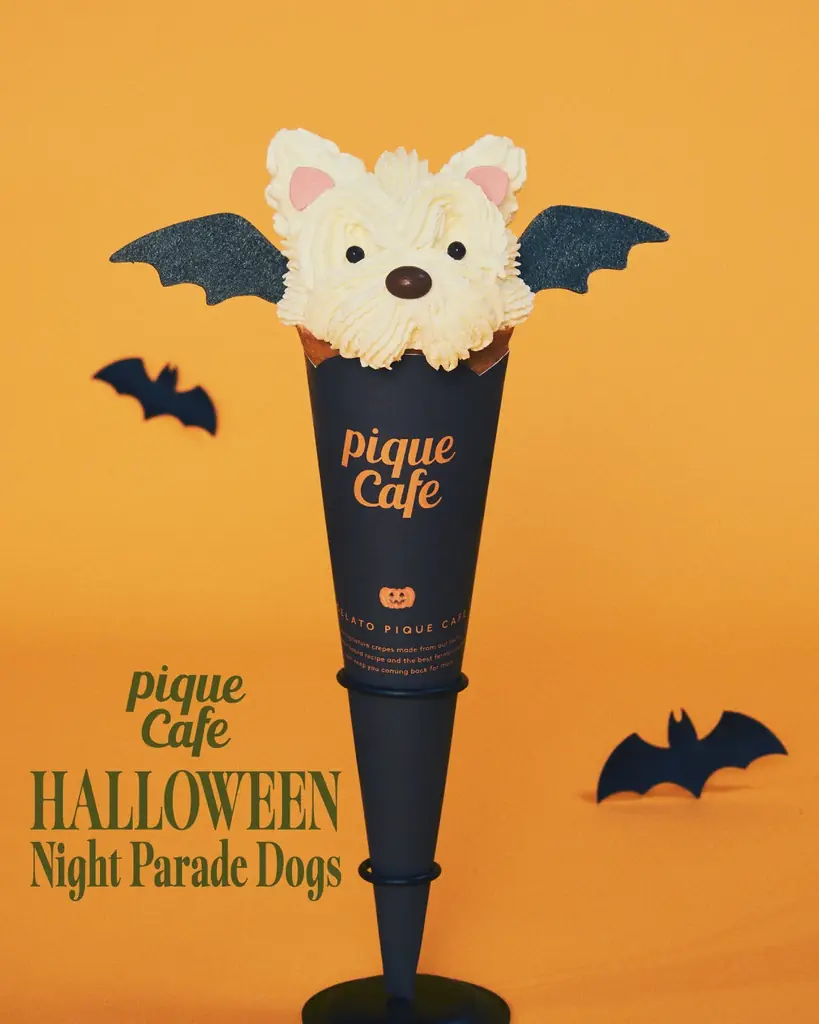 【gelato pique cafe】ハロウィンを彩る“PIQUE CAFE HALLOWEEN ～Night Parade Dogs～”フェアを開催！仮装した犬たちと楽しむ2種の限定クレープが登場 画像 4
