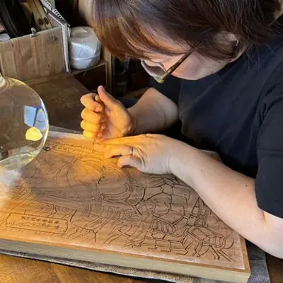 ドラえもん浮世絵木版画シリーズ新作は歌川広重の名作「日本橋 朝之景」が舞台！ドラえもんたちが朝焼けの江戸に登場するユーモアあふれる最新作が9月30日より予約開始 画像 5