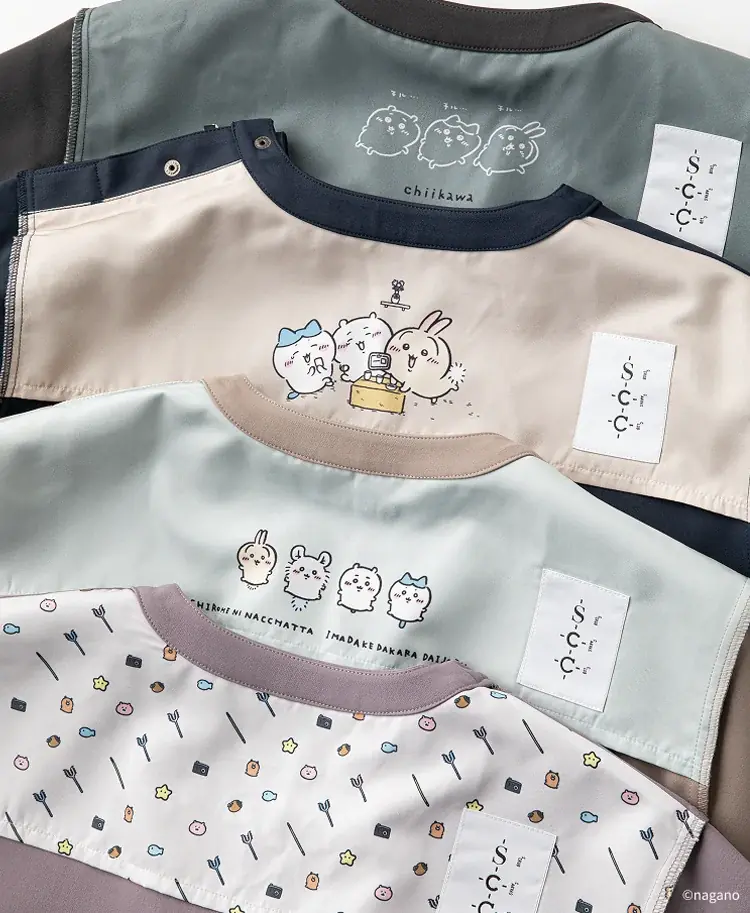 クラシコ「ちいかわ」コレクションが登場。医療現場に馴染む上品な4色のスクラブが2026年10月1日(木)発売：メディカルアパレルブランド「クラシコ」 画像 4