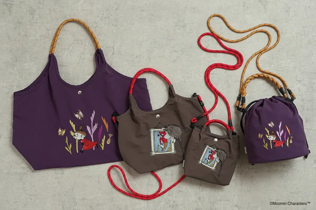 【MOOMIN(ムーミン)】新柄登場！ご先祖さま＆リトルミイを繊細な刺繍で表現。トートバッグ＆ショルダーで使い分けできる2WAY仕様で、秋の街歩きやお買い物、休日のお出かけにもぴったりなバッグ 画像 8