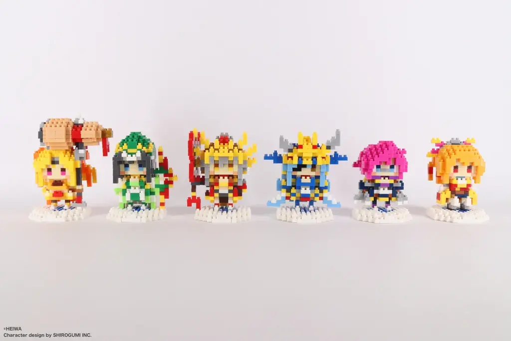 『戦国乙女』×ミタクルブロック コラボ第2弾、豊臣ヒデヨシ、今川ヨシモト、武田シンゲン、伊達マサムネ、明智ミツヒデ、立花ドウセツの全6種が登場。組み立てて楽しむブロックフィギュアが本日より受注開始 画像 2