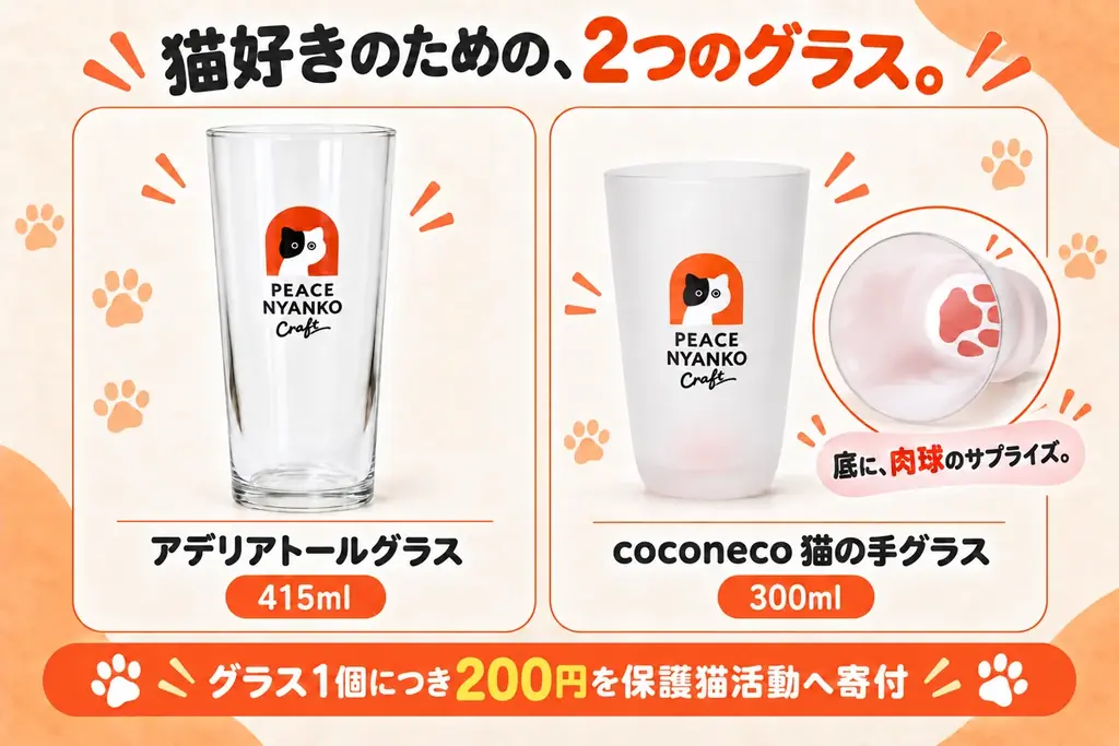 クラフトビールと猫の手グラスで、保護猫を応援。「ピースニャンコクラフト第2弾」が支援募集を開始 画像 3