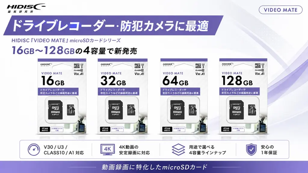 COMTEC HDR360GSドライブレコーダー美品マイクロSDカード16GB付