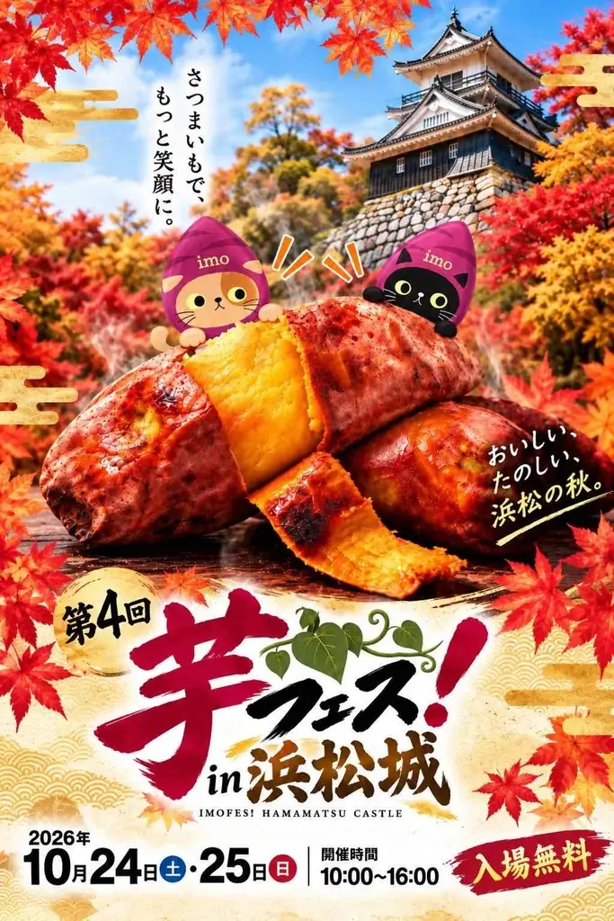 浜松城公園で第4回芋フェス開催、10月24・25日は入場無料
