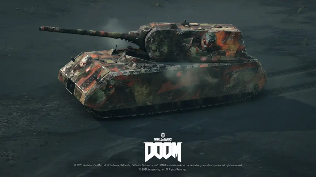 『World of Tanks』、新たなコラボ・バトルパスで『DOOM™』の世界が到来！2連装砲の戦車「FV225 Collector」がアージャントの力を宿した外観で登場 画像 13