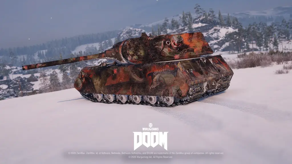 『World of Tanks』、新たなコラボ・バトルパスで『DOOM™』の世界が到来！2連装砲の戦車「FV225 Collector」がアージャントの力を宿した外観で登場 画像 14