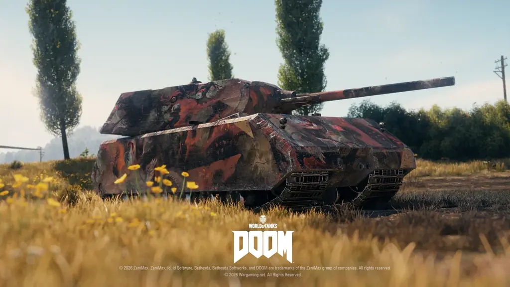 『World of Tanks』、新たなコラボ・バトルパスで『DOOM™』の世界が到来！2連装砲の戦車「FV225 Collector」がアージャントの力を宿した外観で登場 画像 15