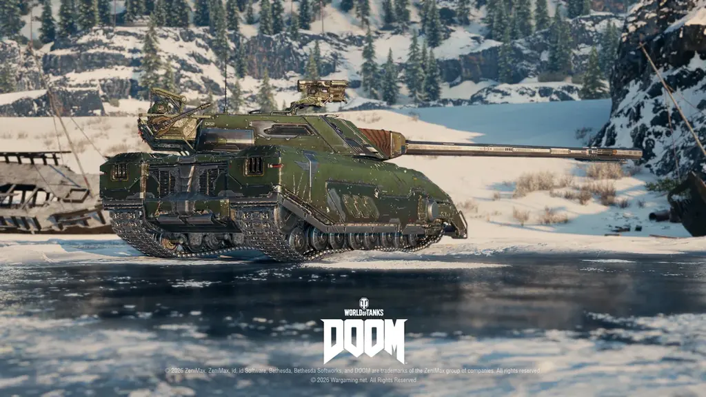 『World of Tanks』、新たなコラボ・バトルパスで『DOOM™』の世界が到来！2連装砲の戦車「FV225 Collector」がアージャントの力を宿した外観で登場 画像 5
