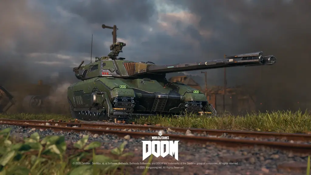 『World of Tanks』、新たなコラボ・バトルパスで『DOOM™』の世界が到来！2連装砲の戦車「FV225 Collector」がアージャントの力を宿した外観で登場 画像 6