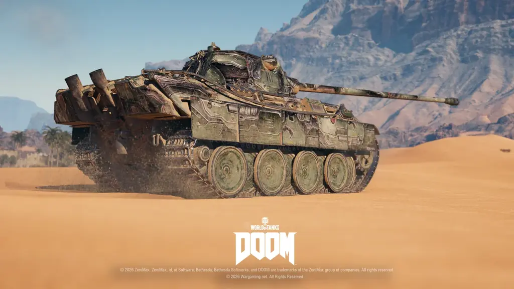 『World of Tanks』、新たなコラボ・バトルパスで『DOOM™』の世界が到来！2連装砲の戦車「FV225 Collector」がアージャントの力を宿した外観で登場 画像 8
