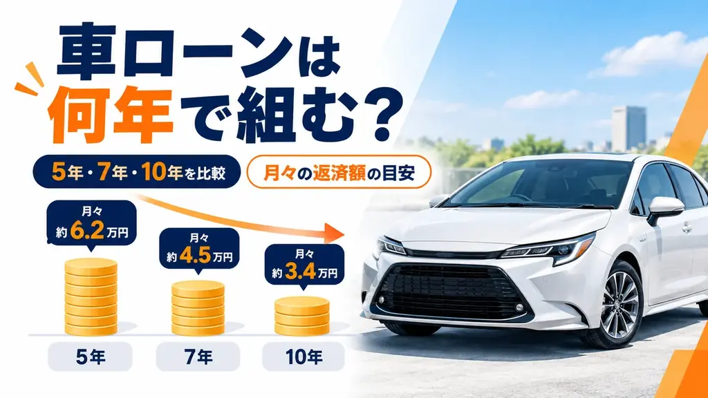 車ローンは何年で組む？3年・5年・10年の返済期間で迷う方へ　「自社ローンナビ」が「車ローン返済期間チェックキャンペーン」開始 画像 4