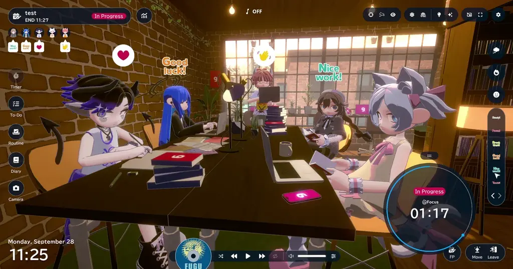 gogh、Steam版の大型無料アップデートv4.0.0を配信！みんなで共同タイマーで集中する『Focus Party』、アバターアイテムをデザインできる『マイデザイン機能』などが登場 画像 2