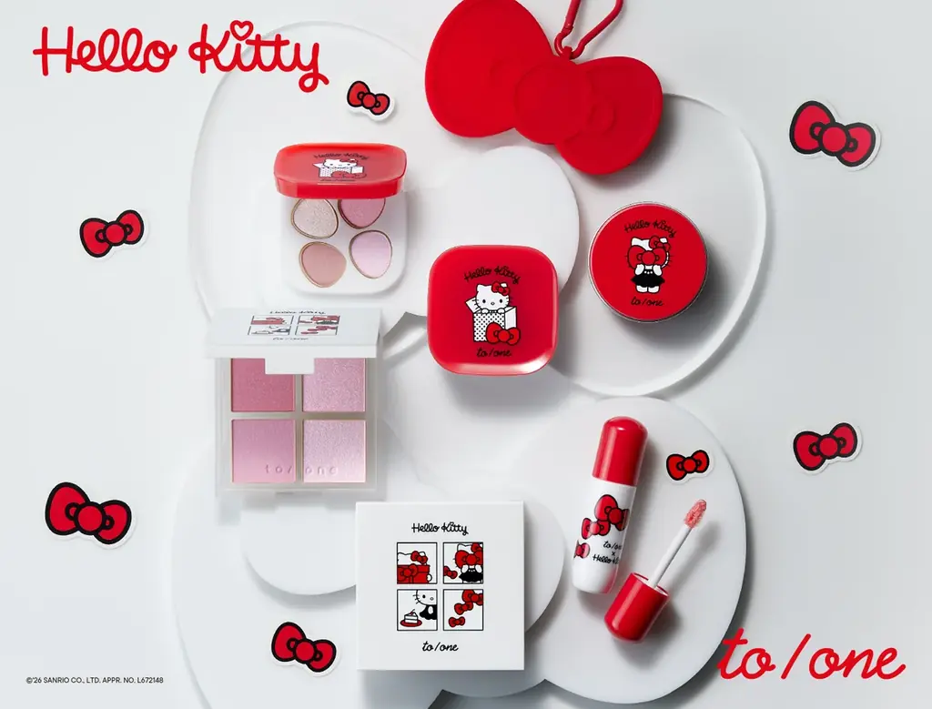 【to/one(トーン) × Hello Kitty】ハローキティとのコラボレーション第2弾！赤いリボンでおめかししたキティと過ごすホリデー限定コレクション〈2026年11月1日(日)〉 画像 1