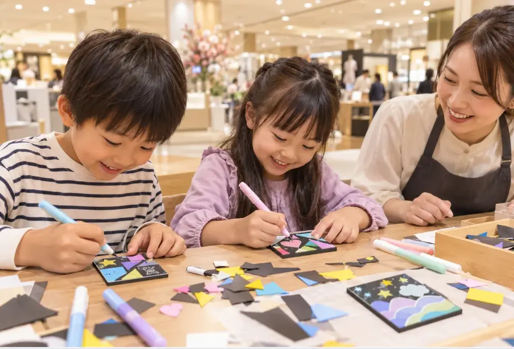 はさみで切れる薄い磁石「マグネシート®」の端材がアートに。マグネシート®のパイオニア「ニチレイマグネット株式会社」、シールアーティスト大村雪乃と届ける、2日間の子ども向け創作体験。髙島屋大阪店で開催。 画像 2