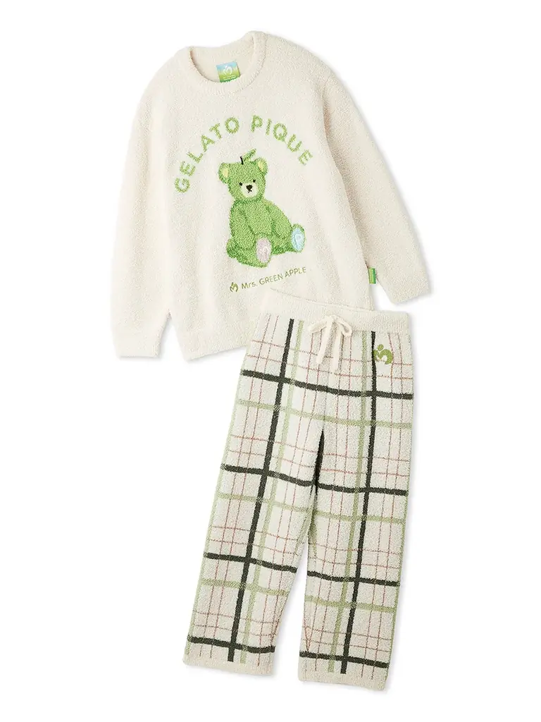 【gelato pique (ジェラート ピケ)】「Mrs. GREEN APPLE」と初コラボレーション！青リンゴモチーフのベアを主役にしたルームウェアや雑貨を10月20日(火)より発売 画像 13