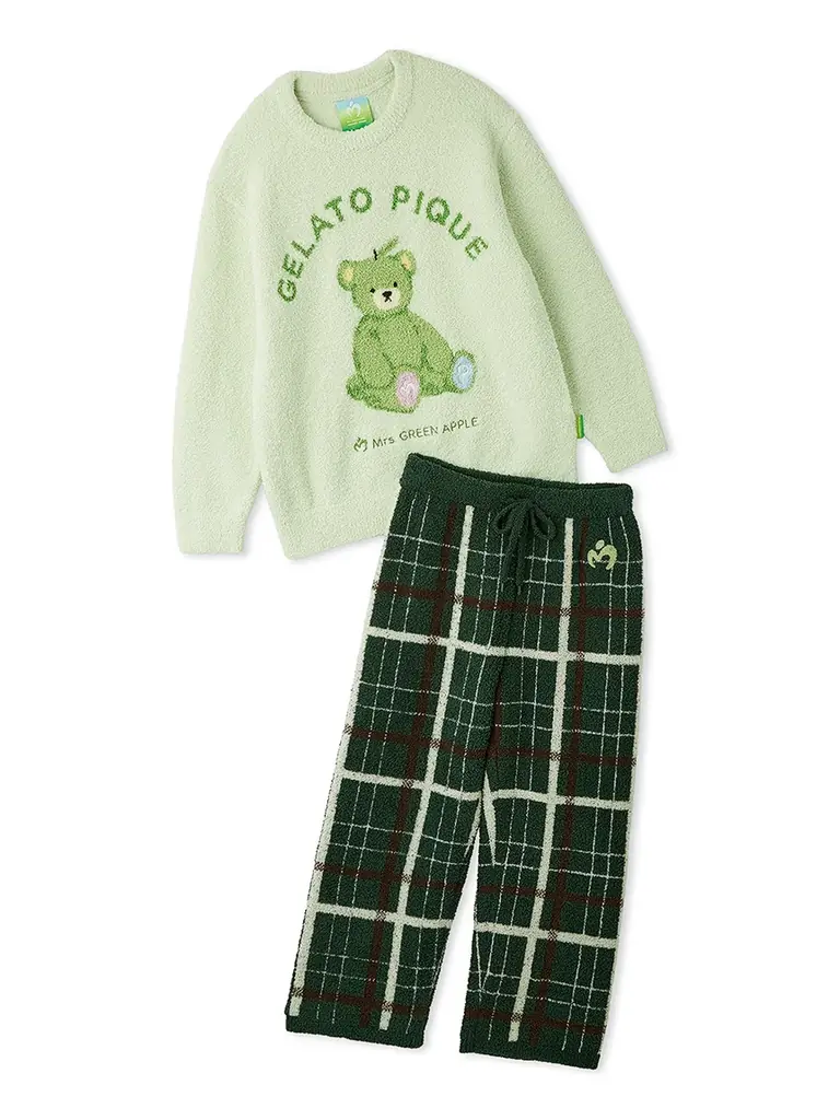 【gelato pique (ジェラート ピケ)】「Mrs. GREEN APPLE」と初コラボレーション！青リンゴモチーフのベアを主役にしたルームウェアや雑貨を10月20日(火)より発売 画像 15