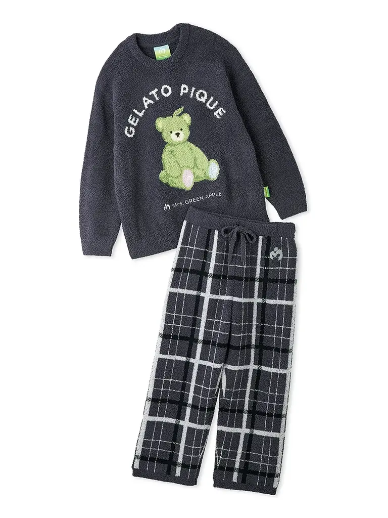 【gelato pique (ジェラート ピケ)】「Mrs. GREEN APPLE」と初コラボレーション！青リンゴモチーフのベアを主役にしたルームウェアや雑貨を10月20日(火)より発売 画像 16