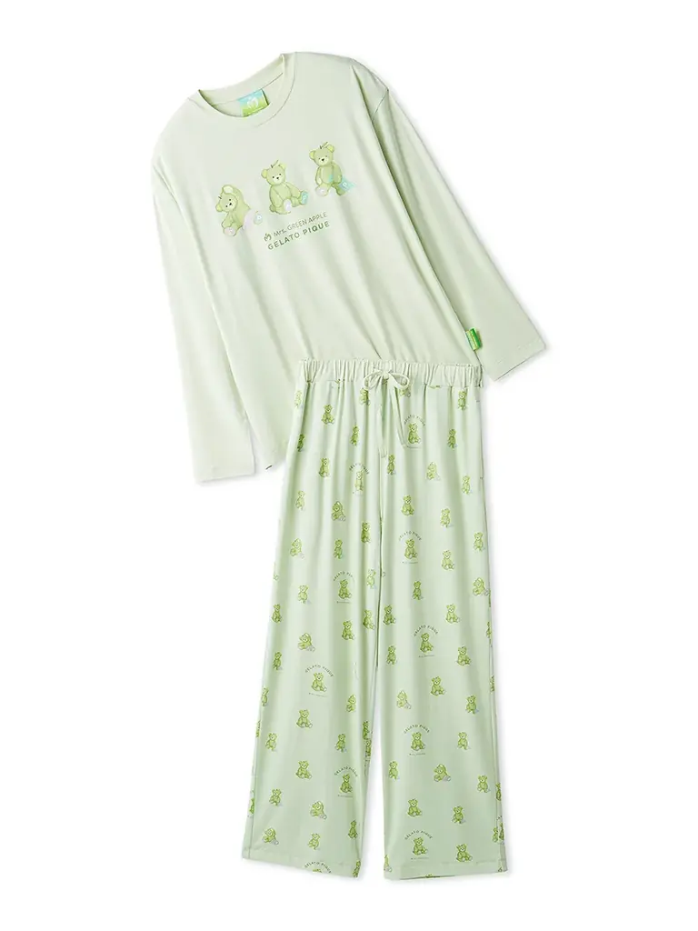 【gelato pique (ジェラート ピケ)】「Mrs. GREEN APPLE」と初コラボレーション！青リンゴモチーフのベアを主役にしたルームウェアや雑貨を10月20日(火)より発売 画像 23
