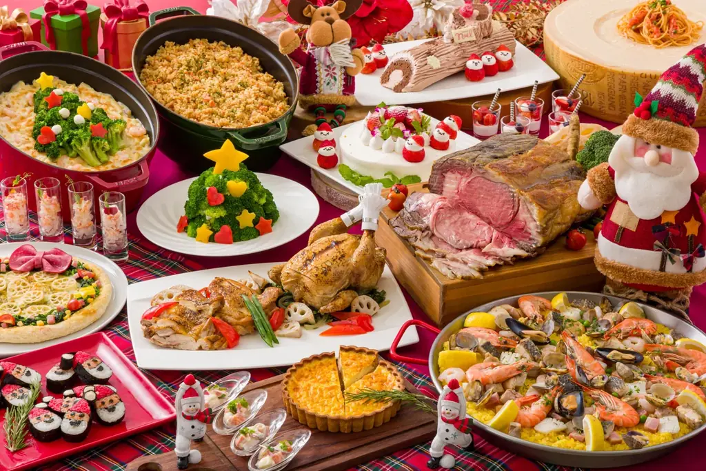 大阪でサンタ寿司やトナカイハンバーグを楽しむクリスマス！目の前で仕上げる濃厚パスタやツリー型サラダも登場する限定ブッフェを11月9日より開催！ 画像 1