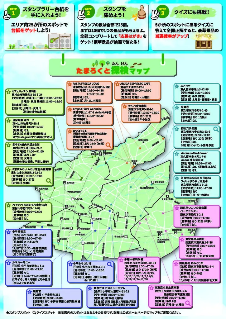 【東京・多摩地域】立川で３つのイベント開催、清瀬市と東久留米市連携「街バル」、「TAMA☆ろくと巡礼物語！スタンプラリー2026」開催！ 画像 7