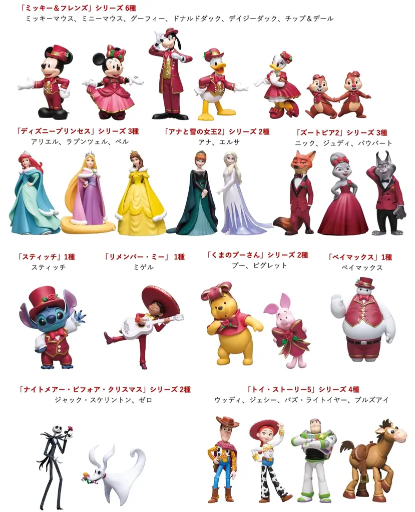 今年のテーマは『Christmas Dress Up』！赤の衣装でドレスアップしたディズニーの仲間たちが大集合♪Happyくじ『DISNEY クリスマスオーナメントくじ2026』 画像 3
