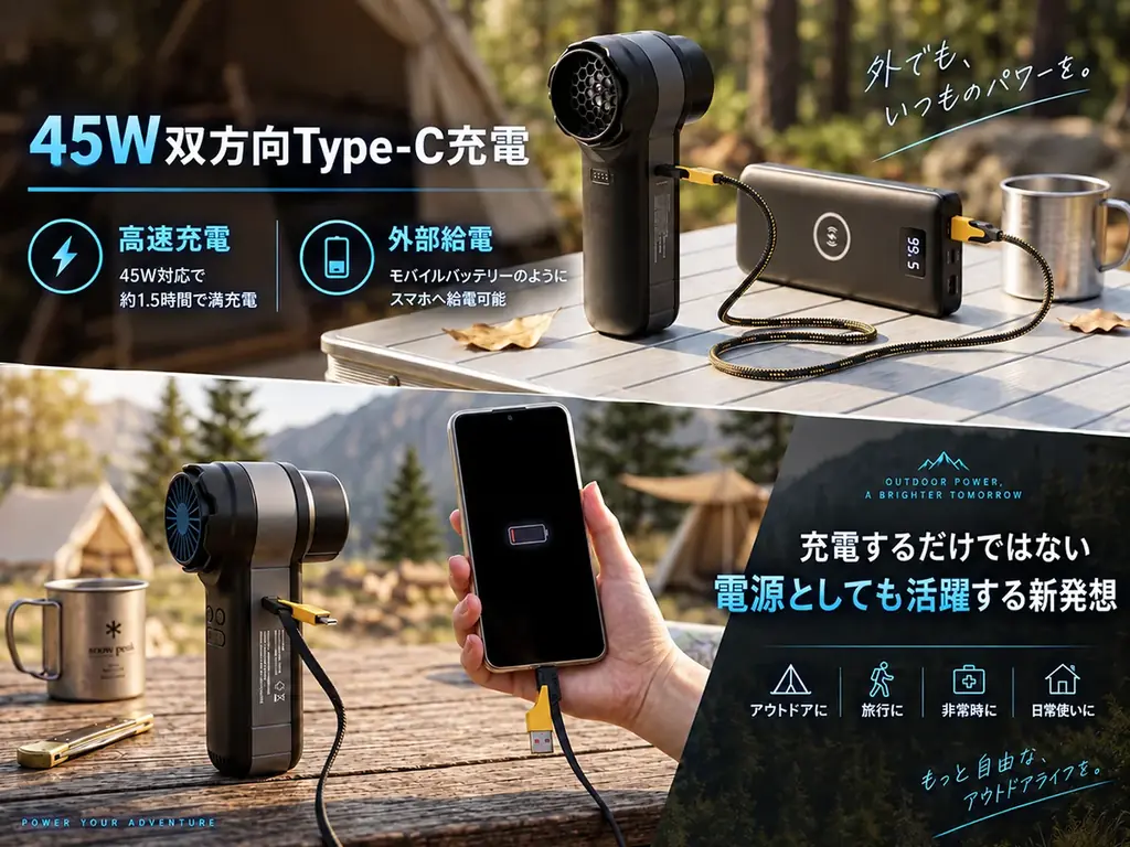 大型ブロワーのパワーを、手のひらサイズへ。90,000rpm高速モーター搭載「小型ジェットブロワー」がMakuakeに登場 画像 4