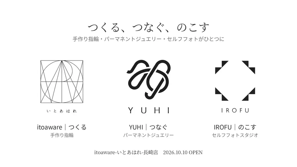 「指輪づくり×パーマネントジュエリー×セルフフォト」の体験型アトリエ。itoaware-いとあはれ-長崎店が10月10日移転オープン 画像 2