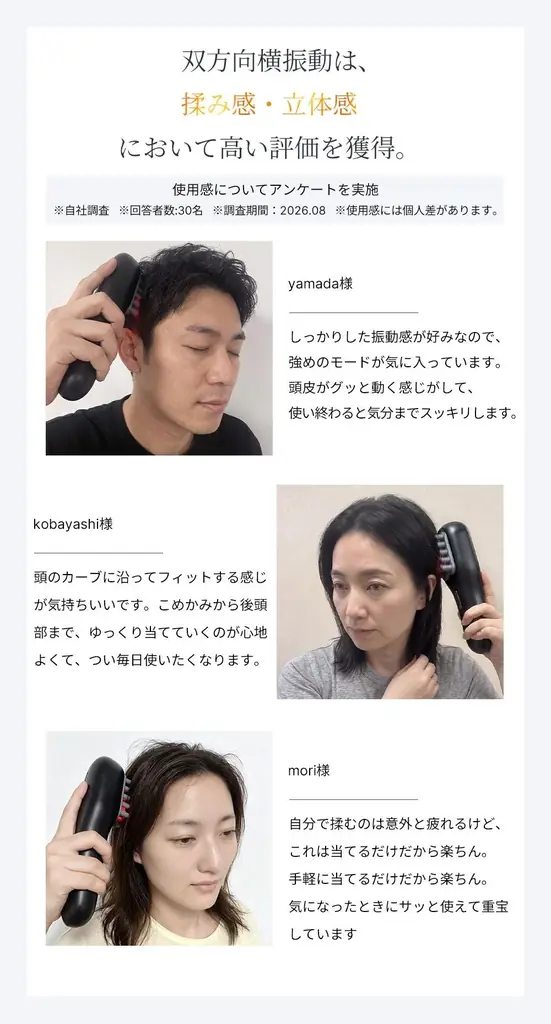 2つのヘッドが左右に交互に動く。新感覚のHAGOOGI「スカルプケアデバイス」がMakuakeに登場！ 画像 3