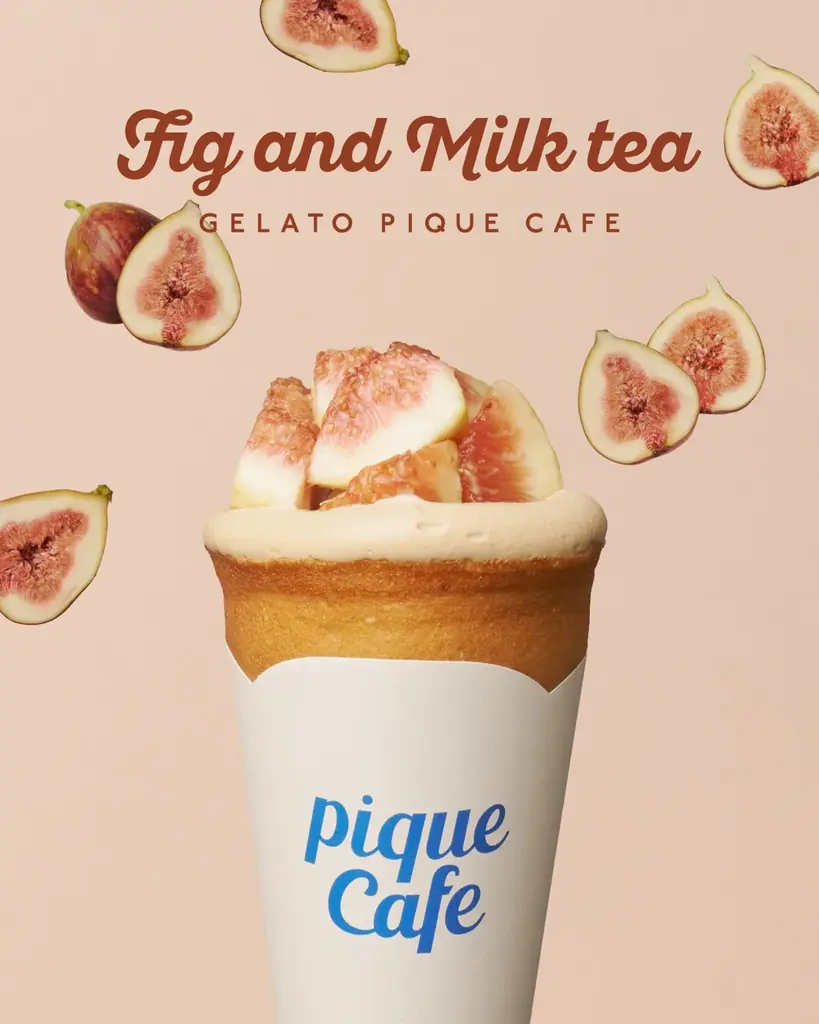 【gelato pique cafe】やさしい甘み、とろりとほどける秋の果実「いちじく」を主役にした“Fig and Milk tea”を開催！クレープにソフトクリーム、渋谷限定パフェが登場 画像 2