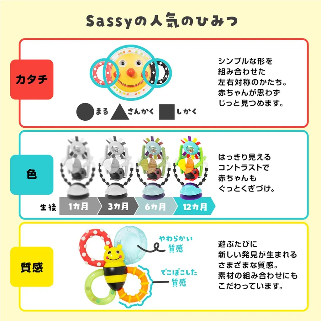 【日本上陸25周年】赤ちゃんの小さな手が、思わずのびる。ビーズやボールの動きに夢中になるSassyの新作おもちゃ4種、10月9日発売 画像 2