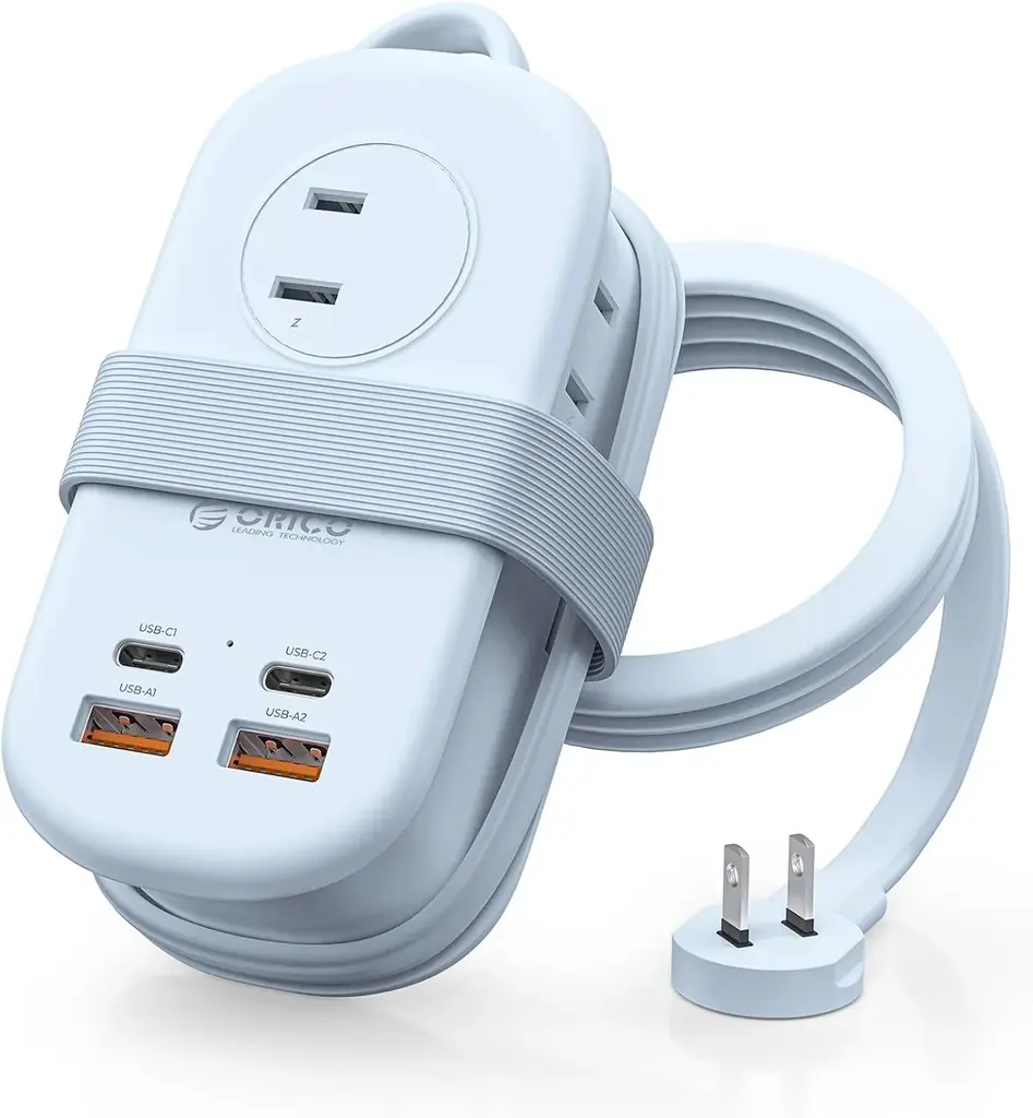ORICO、GaN採用PD65W対応7-in-1トラベル電源タップを発表——巻き取り式コード・薄型プラグ・最大7台同時充電・PSE認証・18ヶ月保証で出張・旅行に最適 画像 2