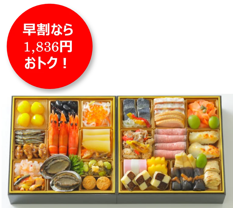 おせち予約承り中！「背徳おせち」は贅沢orコスパで選べるお肉付き約2人に1人が「正月の食事にも節約を意識」～最大3,218円おトク！早割価格一覧表～ 画像 15