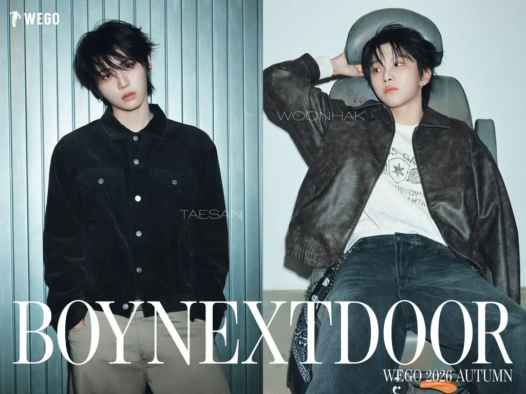 「BOYNEXTDOOR」がWEGOのシーズンビジュアルに再び登場。2026 AUTUMN & WINTERビジュアルモデルに就任！ 画像 4