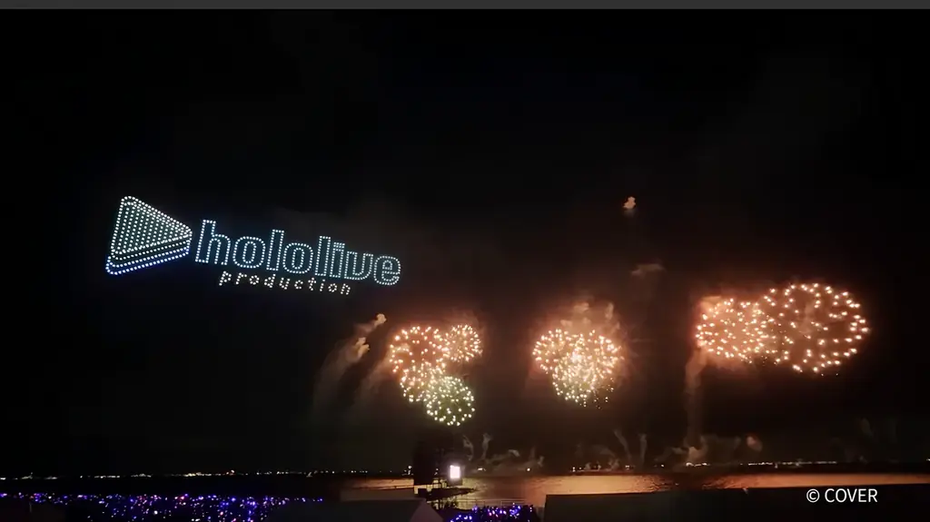 ホロライブタレントが1,000機のドローンで夜空に登場！レッドクリフ、「ホロ花火2026」のドローンショーを演出・運営 画像 2