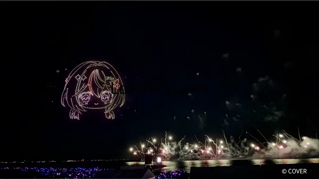 ホロライブタレントが1,000機のドローンで夜空に登場！レッドクリフ、「ホロ花火2026」のドローンショーを演出・運営 画像 3