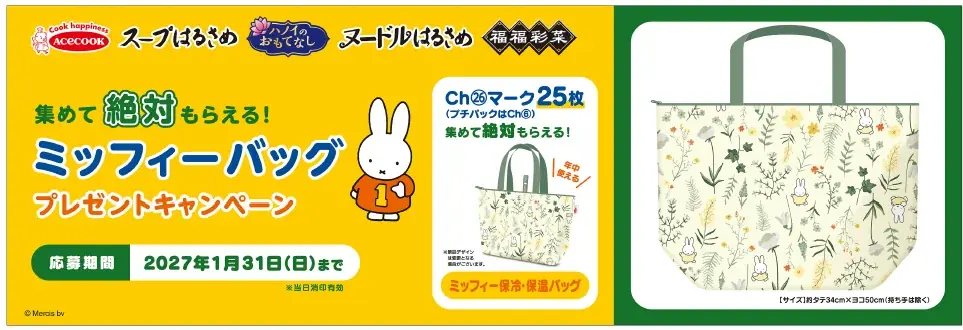 ミッフィーバッグ応募キャンペーン