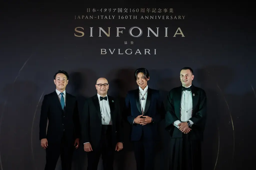 【ブルガリ】日本・イタリア国交160周年記念事業 大阪城プロジェクションマッピング「SINFONIA」開催 – 開幕を記念し、点灯式にブルガリ アンバサダーの目黒蓮が登壇 画像 3
