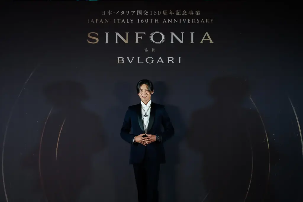 【ブルガリ】日本・イタリア国交160周年記念事業 大阪城プロジェクションマッピング「SINFONIA」開催 – 開幕を記念し、点灯式にブルガリ アンバサダーの目黒蓮が登壇 画像 4