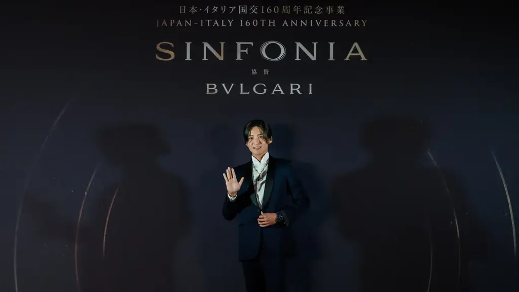 【ブルガリ】日本・イタリア国交160周年記念事業 大阪城プロジェクションマッピング「SINFONIA」開催 – 開幕を記念し、点灯式にブルガリ アンバサダーの目黒蓮が登壇 画像 5
