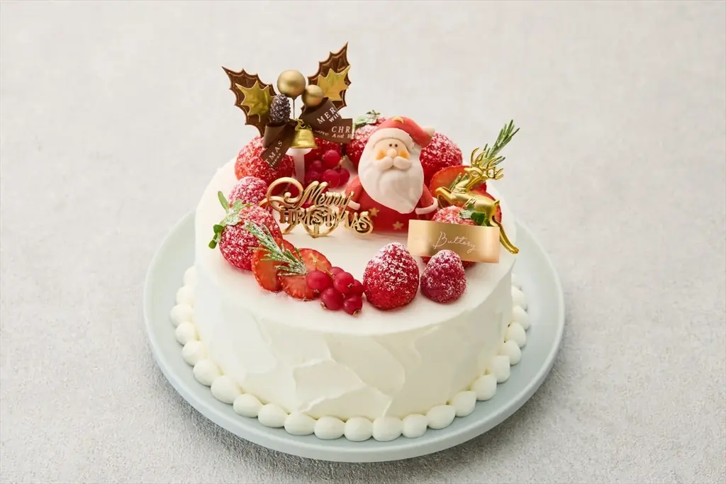 【Buttery本店】フランス産発酵バター香るいちごの「クリスマスミルクレープ」などクリスマスケーキの予約受付を10月より開始 画像 7