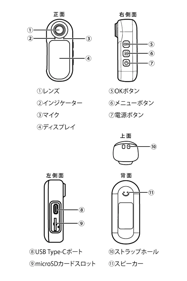 身につけて、目線のまま撮る。約34gの小型カメラ4K 60fps・広角140°対応、アクセサリーも充実「DIGI+軽量Vlogカメラ DGP-ACM02」10月29日まで、特別価格19,800円で提供 画像 12