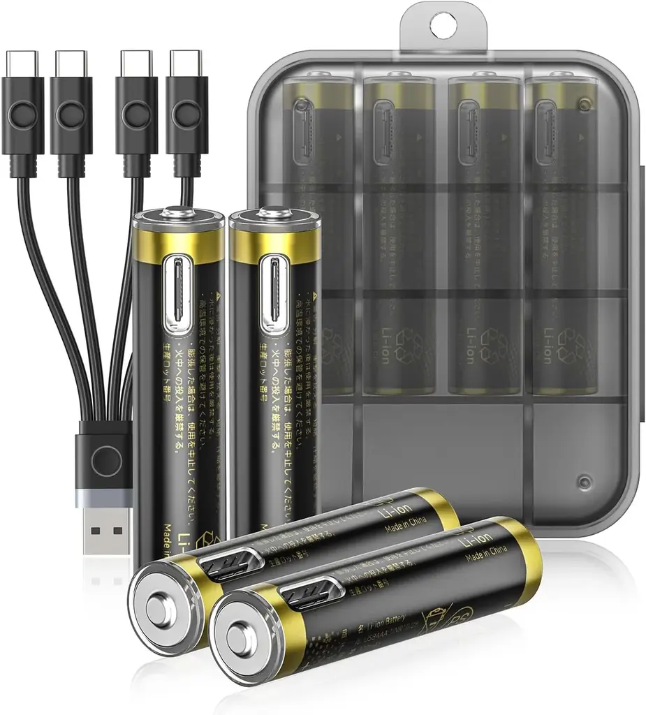 ORICO、1.5V安定出力・Type-C直接充電対応の単四リチウム充電池を発表——500mWh高容量・約1500回繰り返し使用・PSE認証・4-in-1ケーブル付きで経済的＆エコ 画像 2