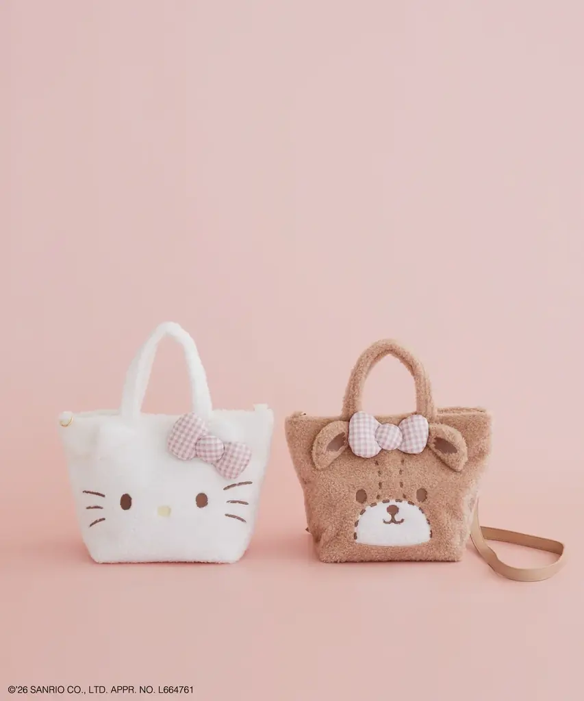 【Maison de FLEUR】ハローキティのバースデーをお祝い！おそろいのギンガムチェックリボンがポイントのバッグやチャームが登場 画像 2