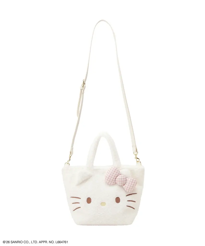 【Maison de FLEUR】ハローキティのバースデーをお祝い！おそろいのギンガムチェックリボンがポイントのバッグやチャームが登場 画像 3
