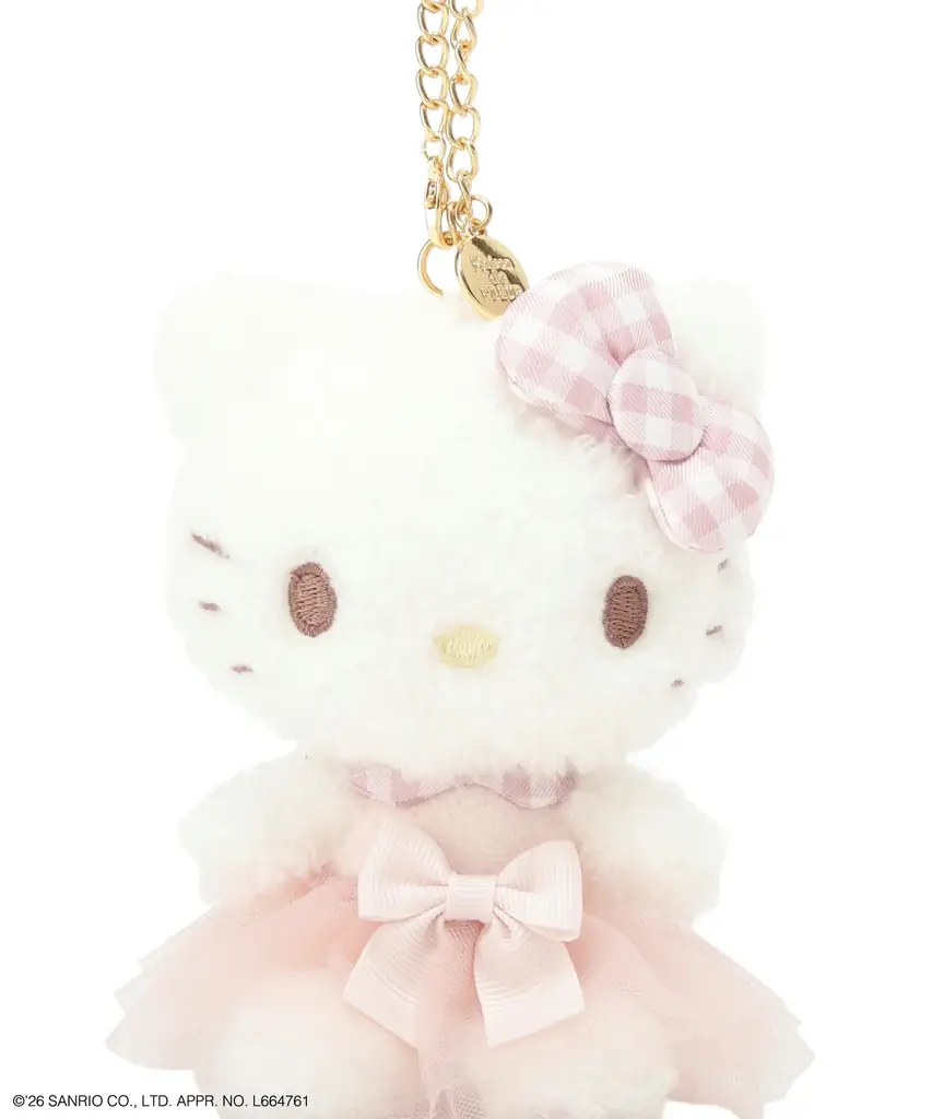 【Maison de FLEUR】ハローキティのバースデーをお祝い！おそろいのギンガムチェックリボンがポイントのバッグやチャームが登場 画像 8