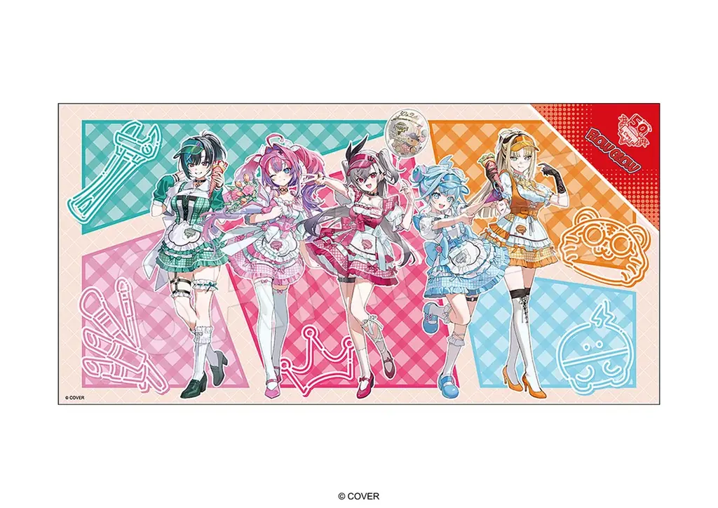 ホロライブ『FLOW GLOW』と「マリオンクレープ」のコラボが開催決定！描き下ろしイラストを使用した「等身アクリルスタンド」などオリジナルグッズが登場！ 画像 11