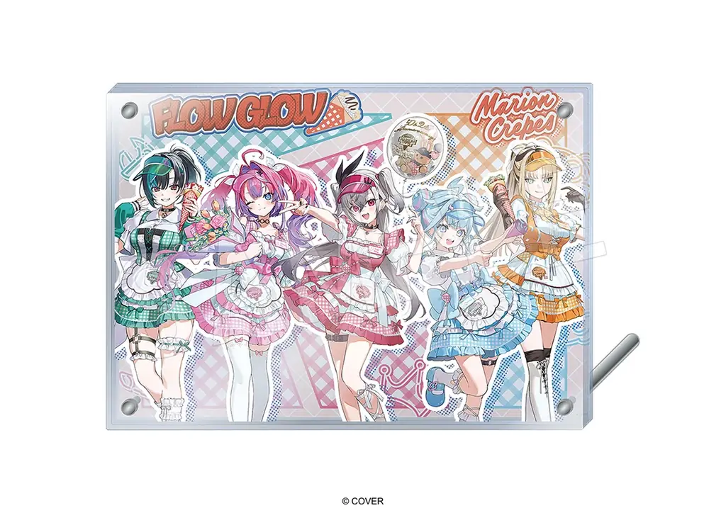 ホロライブ『FLOW GLOW』と「マリオンクレープ」のコラボが開催決定！描き下ろしイラストを使用した「等身アクリルスタンド」などオリジナルグッズが登場！ 画像 12