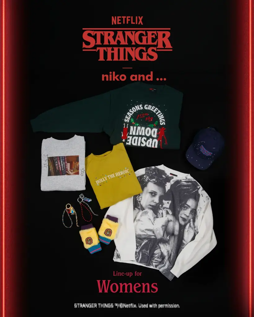 待望の第3弾！ 「niko and …」× Netflixシリーズ「ストレンジャー・シングス 未知の世界 」配信開始10周年記念コラボ！ 全アイテムを10月23日（金）一挙公開 画像 2