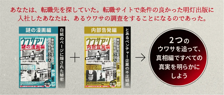 東京駅周辺が取材現場に。没入型体験ゲーム【ウワサアリ】10月30日(金)スタート 画像 4